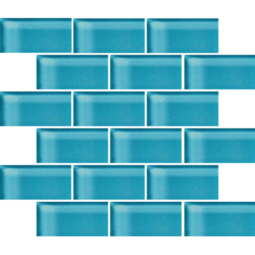 Crossville 12" x 12" Glass Blox Glass 2x4" Brick Mosaic