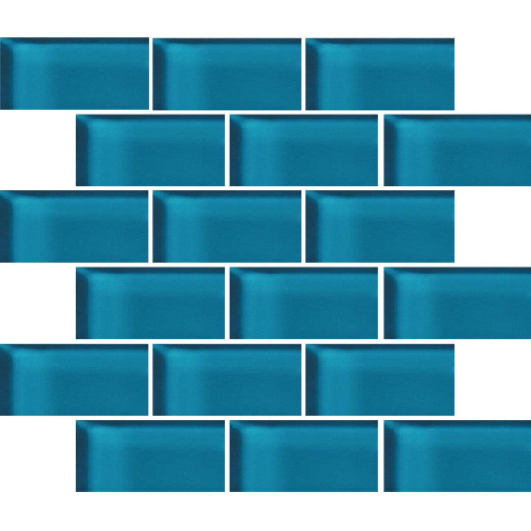 Crossville 12" x 12" Glass Blox Glass 2x4" Brick Mosaic