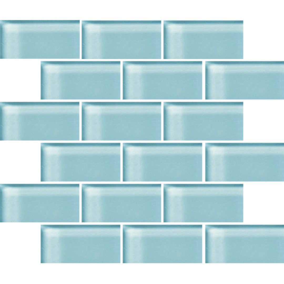 Crossville 12" x 12" Glass Blox Glass 2x4" Brick Mosaic