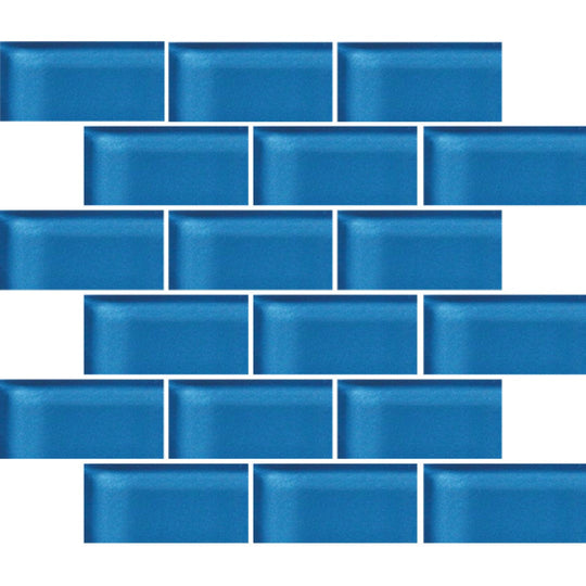 Crossville 12" x 12" Glass Blox Glass 2x4" Brick Mosaic