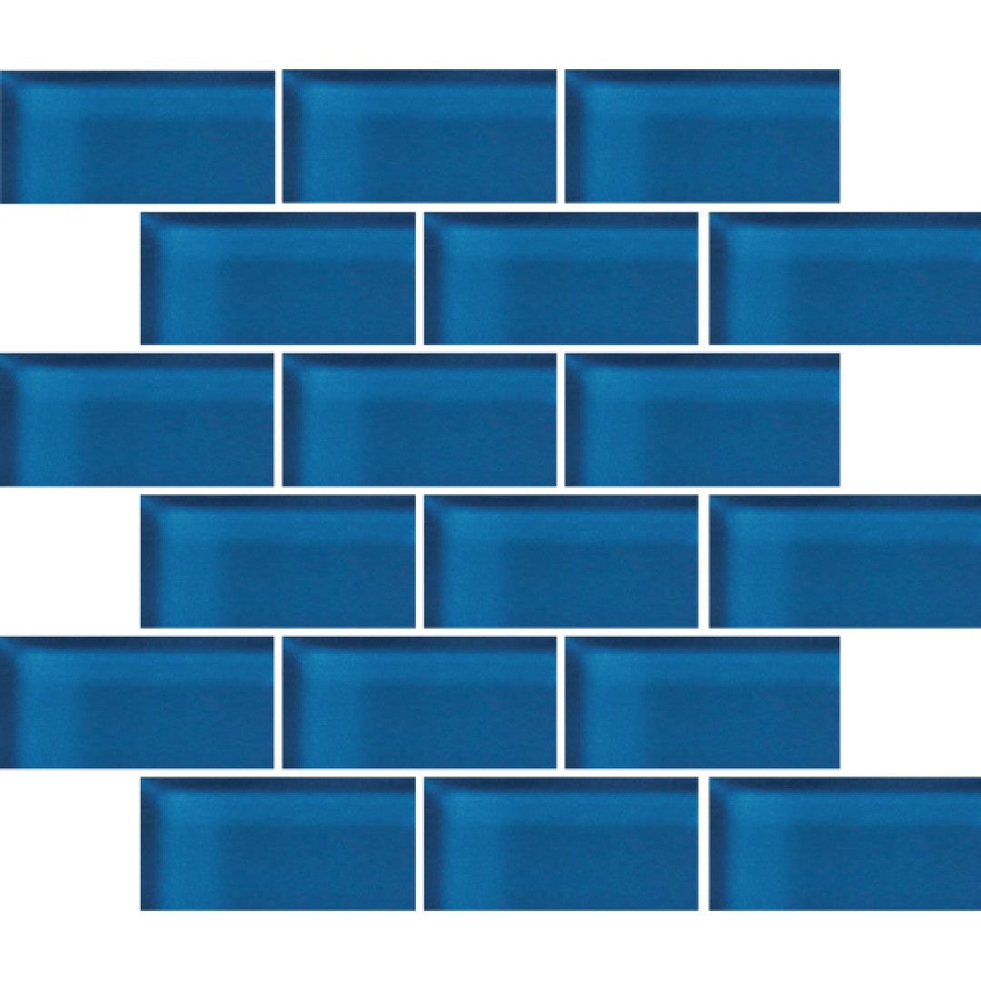 Crossville 12" x 12" Glass Blox Glass 2x4" Brick Mosaic