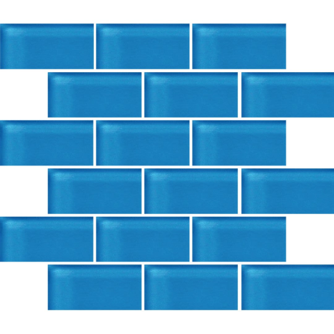 Crossville 12" x 12" Glass Blox Glass 2x4" Brick Mosaic