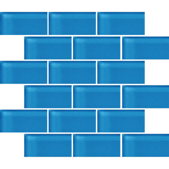 Crossville 12" x 12" Glass Blox Glass 2x4" Brick Mosaic