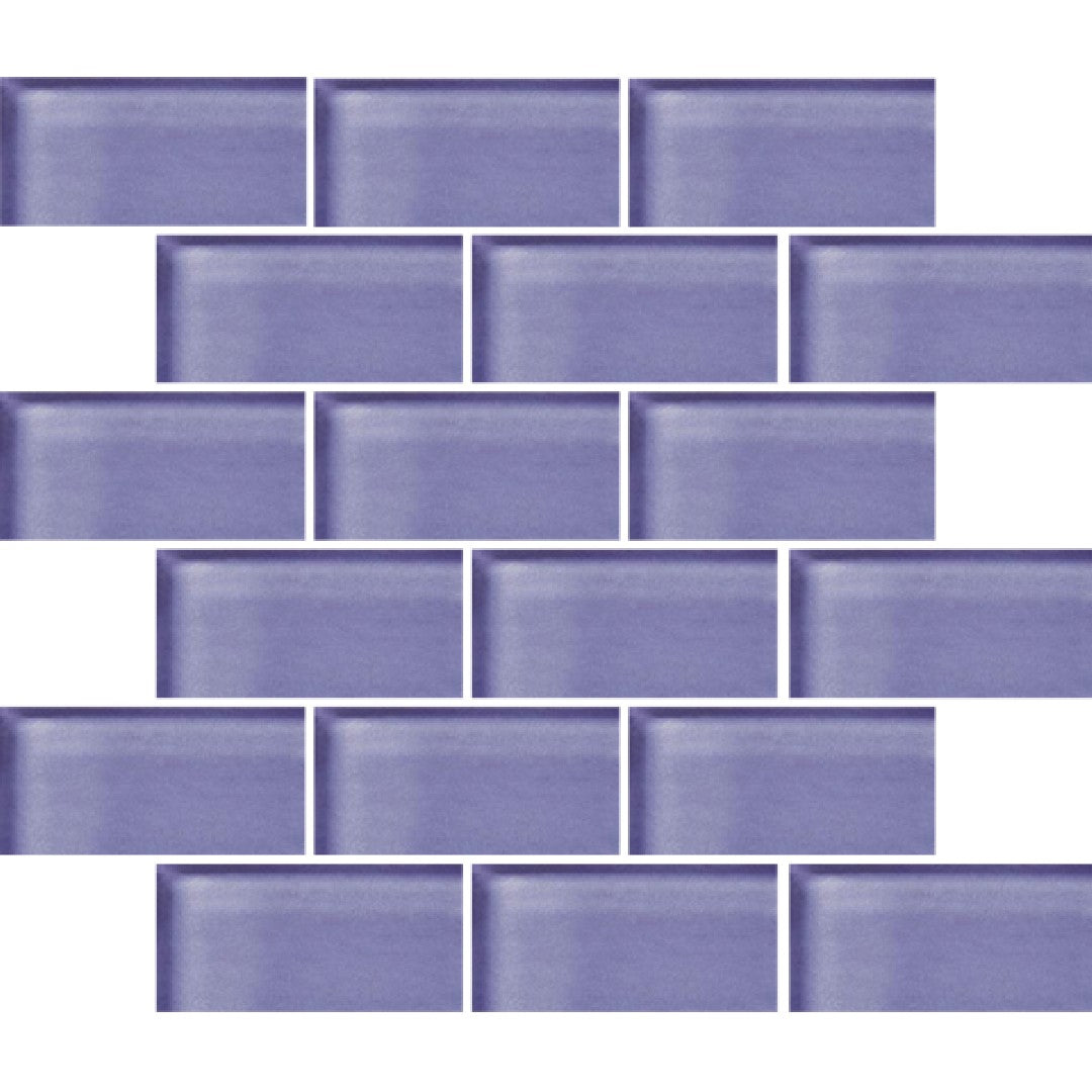 Crossville 12" x 12" Glass Blox Glass 2x4" Brick Mosaic