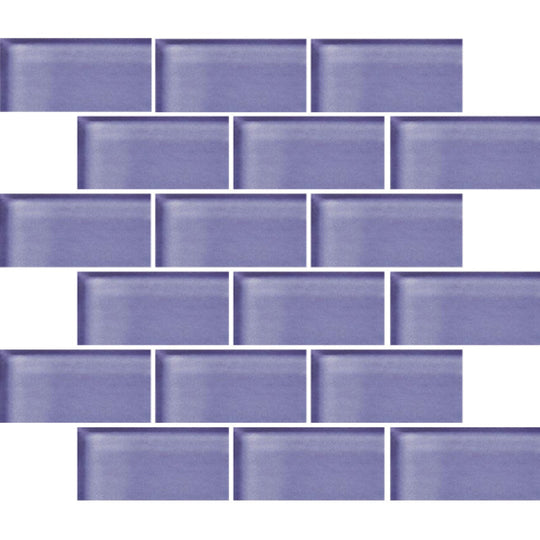 Crossville 12" x 12" Glass Blox Glass 2x4" Brick Mosaic