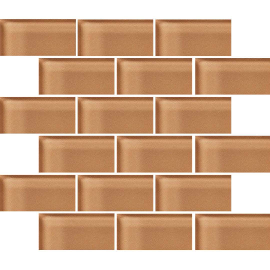 Crossville 12" x 12" Glass Blox Glass 2x4" Brick Mosaic