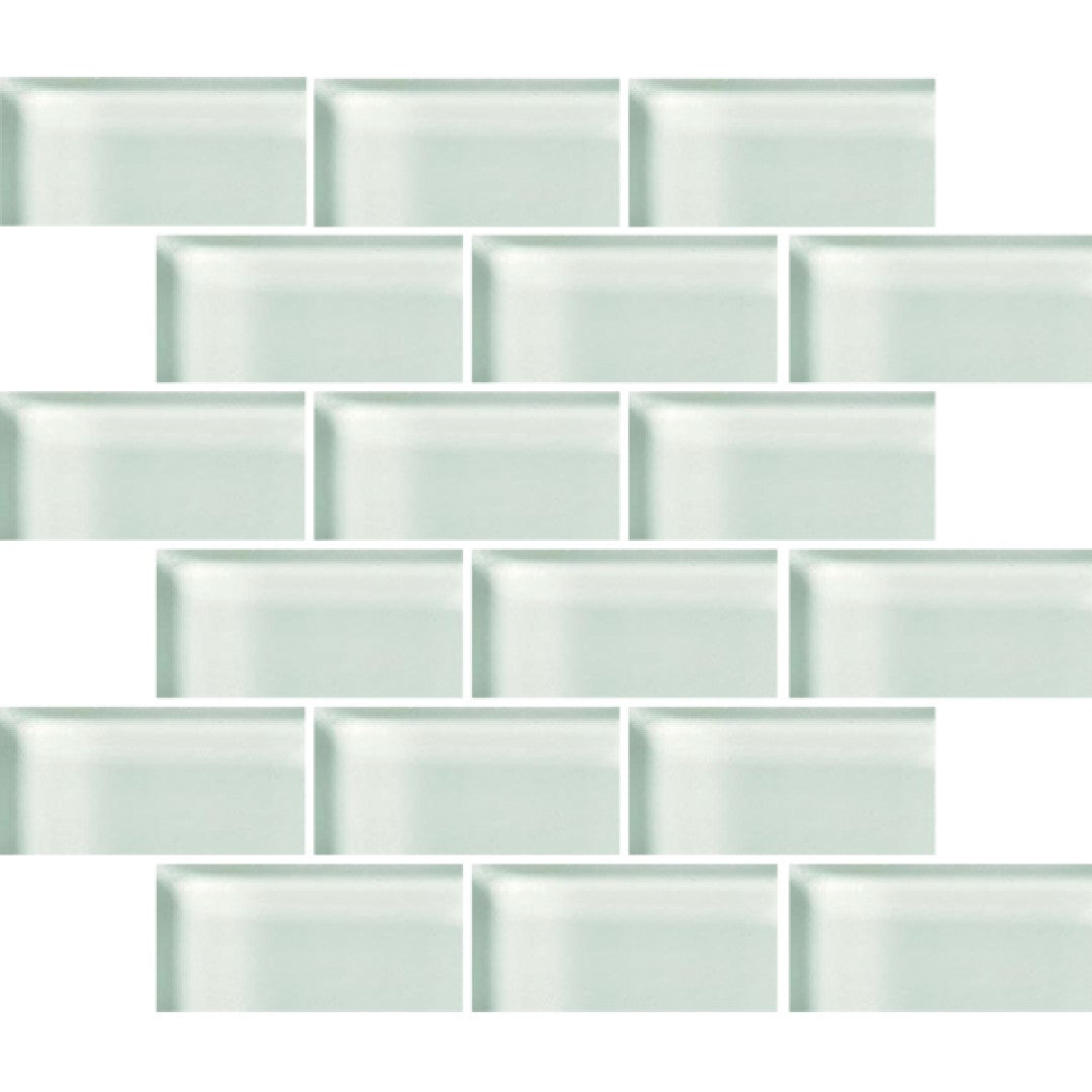 Crossville 12" x 12" Glass Blox Glass 2x4" Brick Mosaic