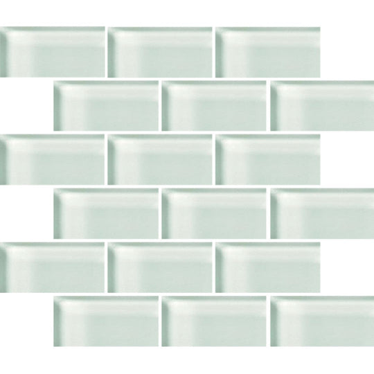 Crossville 12" x 12" Glass Blox Glass 2x4" Brick Mosaic