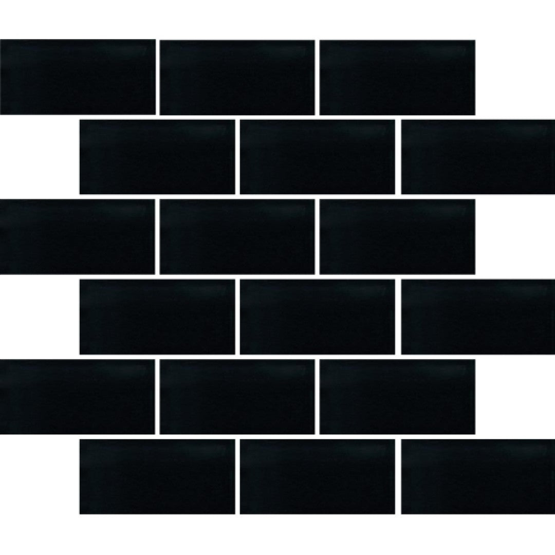 Crossville 12" x 12" Glass Blox Glass 2x4" Brick Mosaic