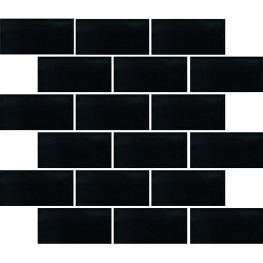Crossville 12" x 12" Glass Blox Glass 2x4" Brick Mosaic