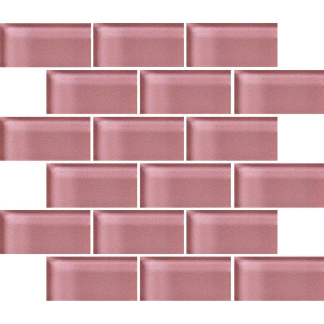 Crossville 12" x 12" Glass Blox Glass 2x4" Brick Mosaic
