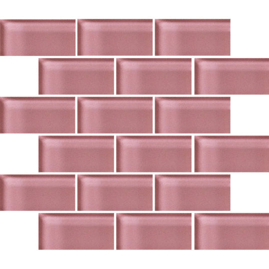 Crossville 12" x 12" Glass Blox Glass 2x4" Brick Mosaic