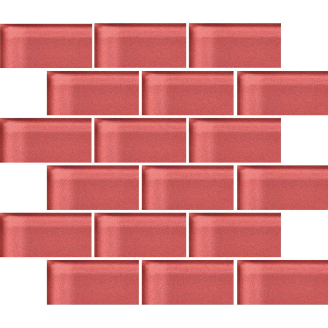 Crossville 12" x 12" Glass Blox Glass 2x4" Brick Mosaic