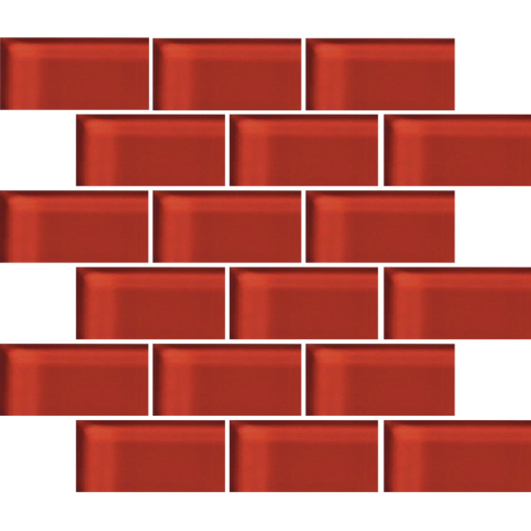 Crossville 12" x 12" Glass Blox Glass 2x4" Brick Mosaic