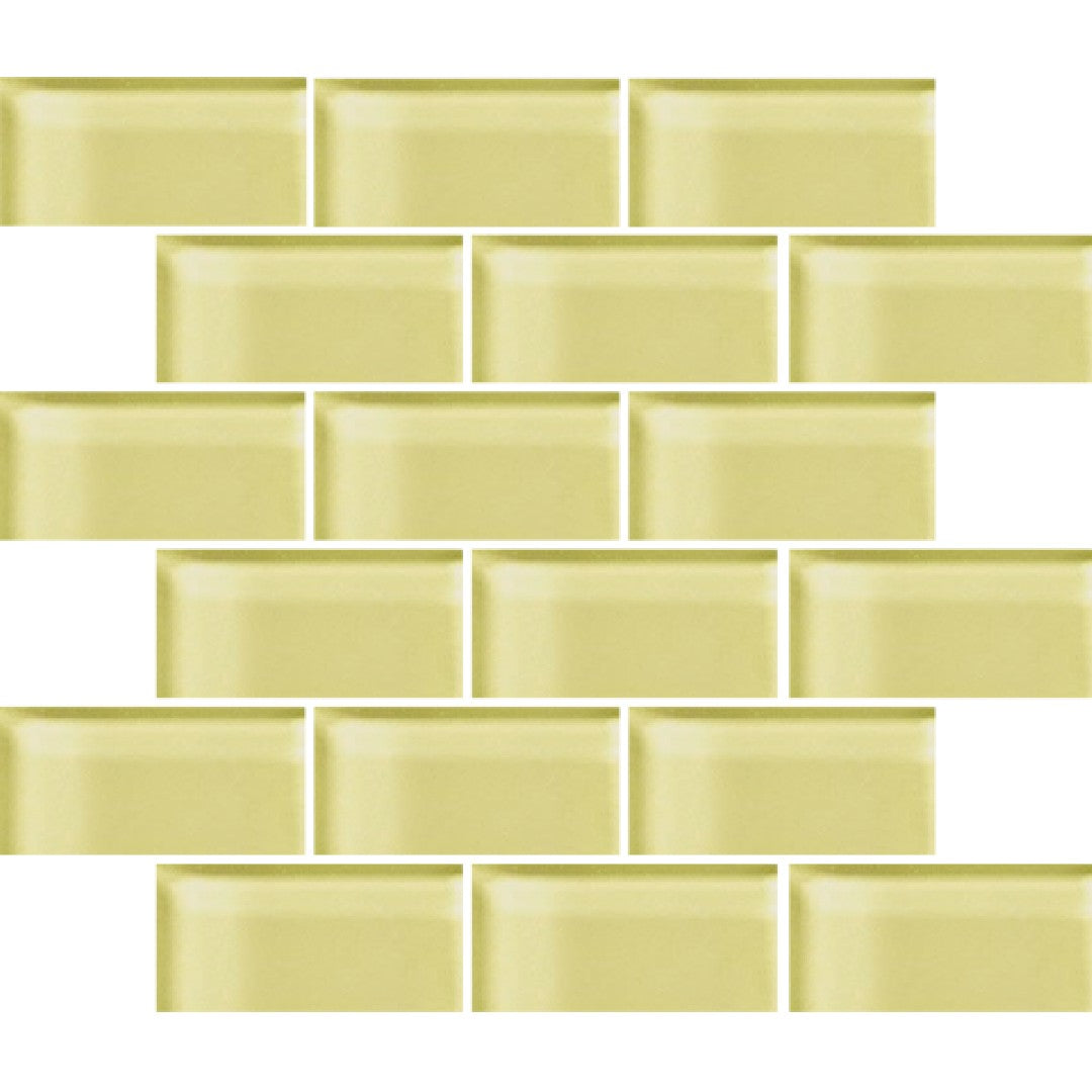 Crossville 12" x 12" Glass Blox Glass 2x4" Brick Mosaic