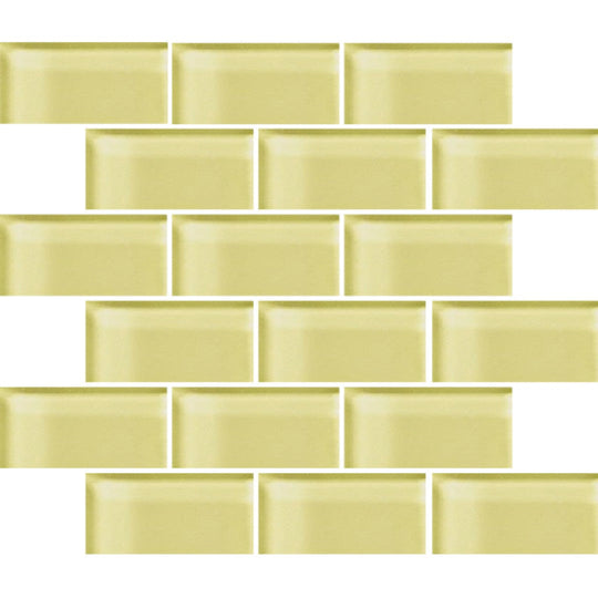Crossville 12" x 12" Glass Blox Glass 2x4" Brick Mosaic
