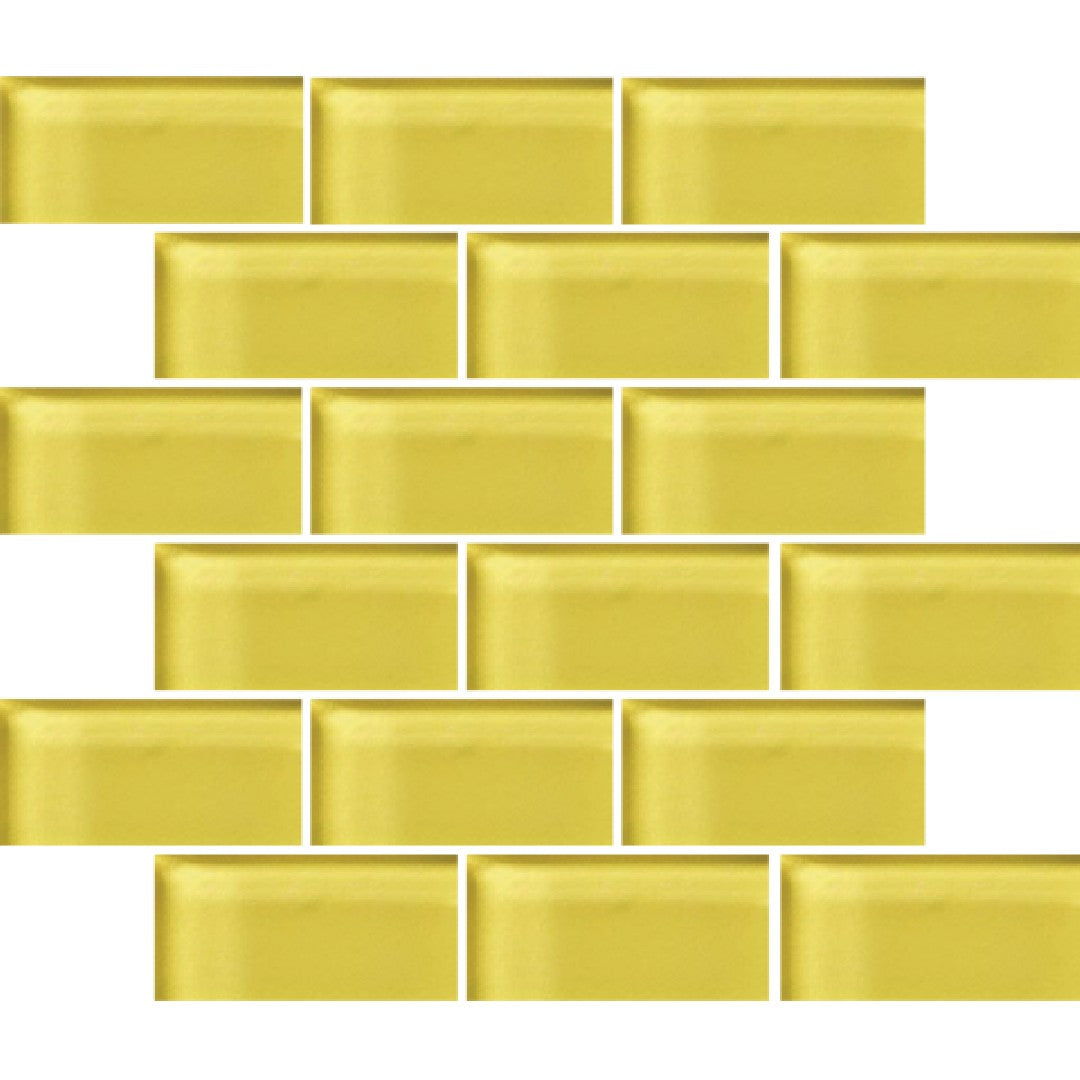 Crossville 12" x 12" Glass Blox Glass 2x4" Brick Mosaic
