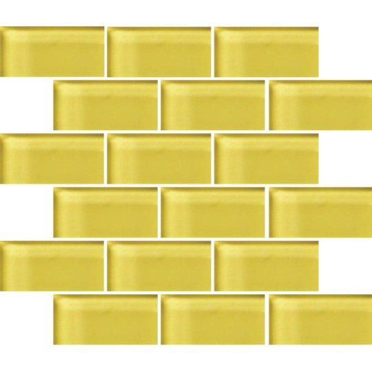 Crossville 12" x 12" Glass Blox Glass 2x4" Brick Mosaic