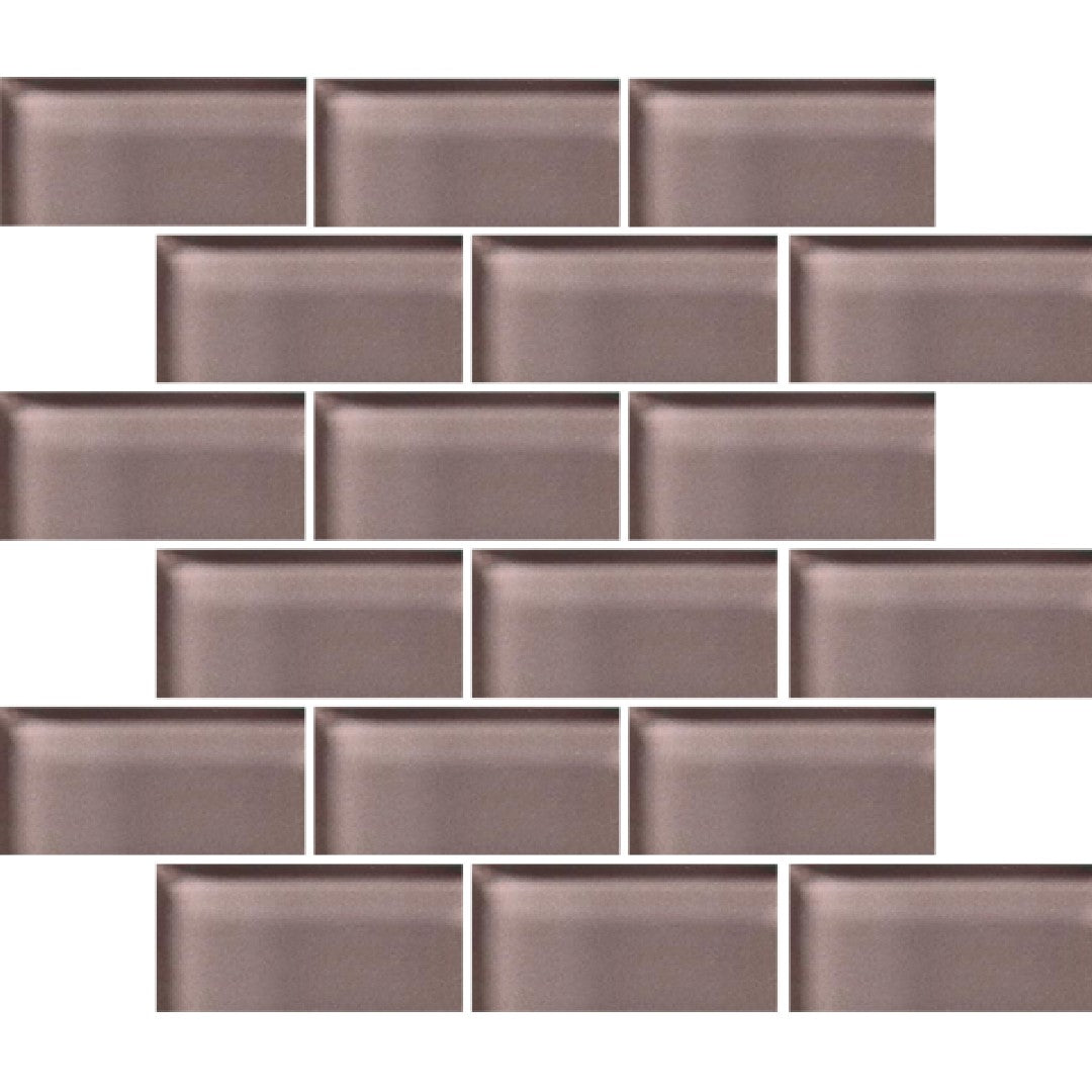 Crossville 12" x 12" Glass Blox Glass 2x4" Brick Mosaic