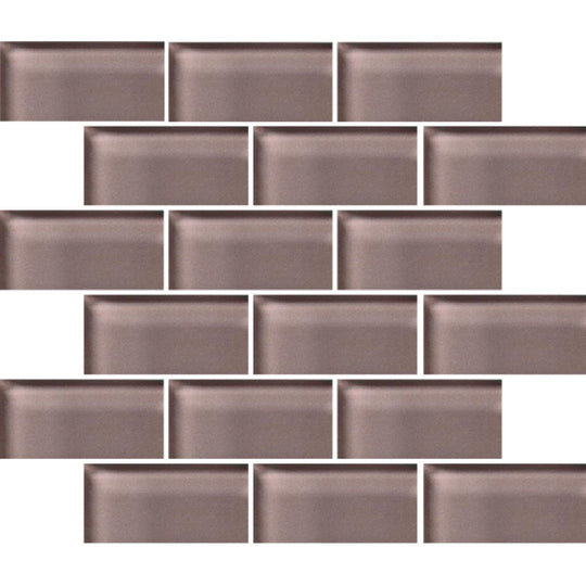 Crossville 12" x 12" Glass Blox Glass 2x4" Brick Mosaic