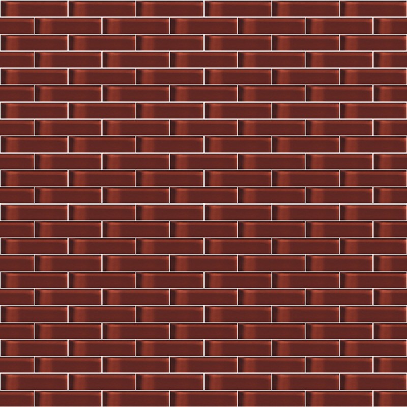 Crossville 12" x 12" Glass Blox Glass 0.5x2" Brick Mosaic
