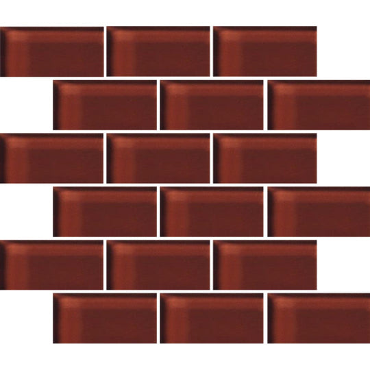 Crossville 12" x 12" Glass Blox Glass 2x4" Brick Mosaic