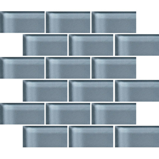 Crossville 12" x 12" Glass Blox Glass 2x4" Brick Mosaic