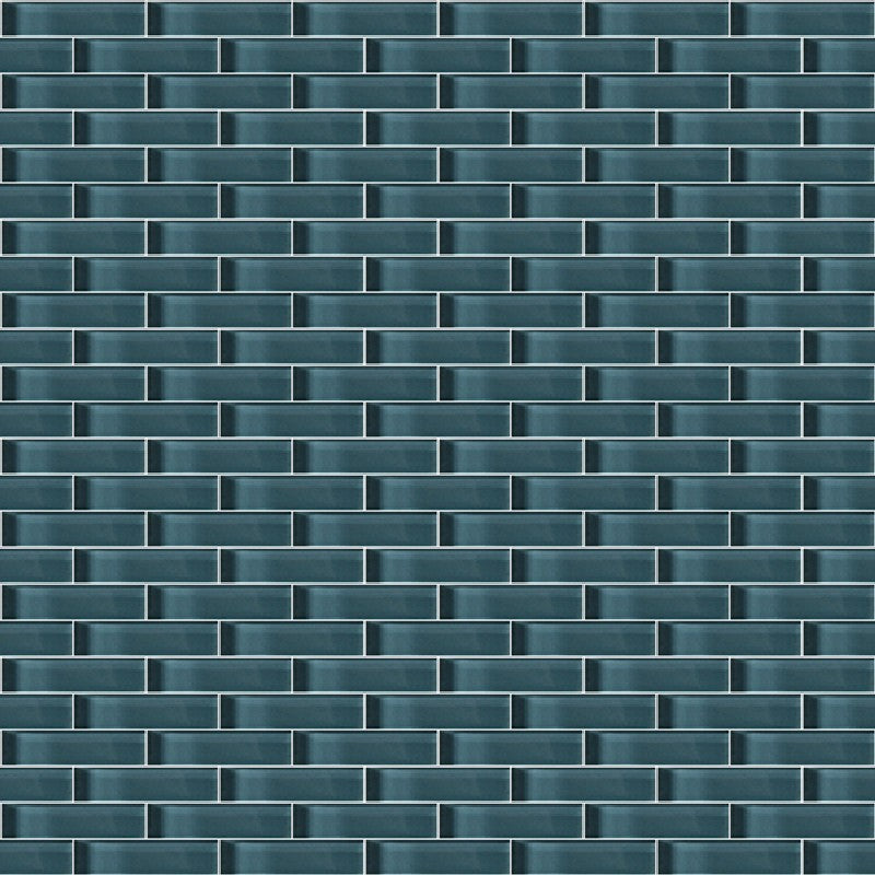Crossville 12" x 12" Glass Blox Glass 0.5x2" Brick Mosaic
