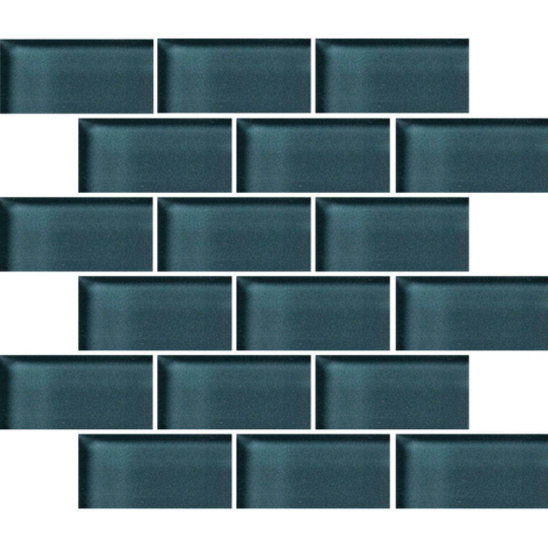 Crossville 12" x 12" Glass Blox Glass 2x4" Brick Mosaic