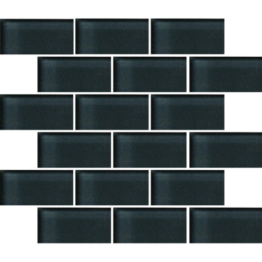 Crossville 12" x 12" Glass Blox Glass 2x4" Brick Mosaic