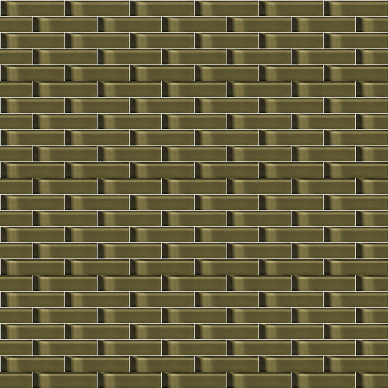 Crossville 12" x 12" Glass Blox Glass 0.5x2" Brick Mosaic