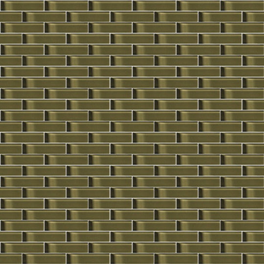 Crossville 12" x 12" Glass Blox Glass 0.5x2" Brick Mosaic