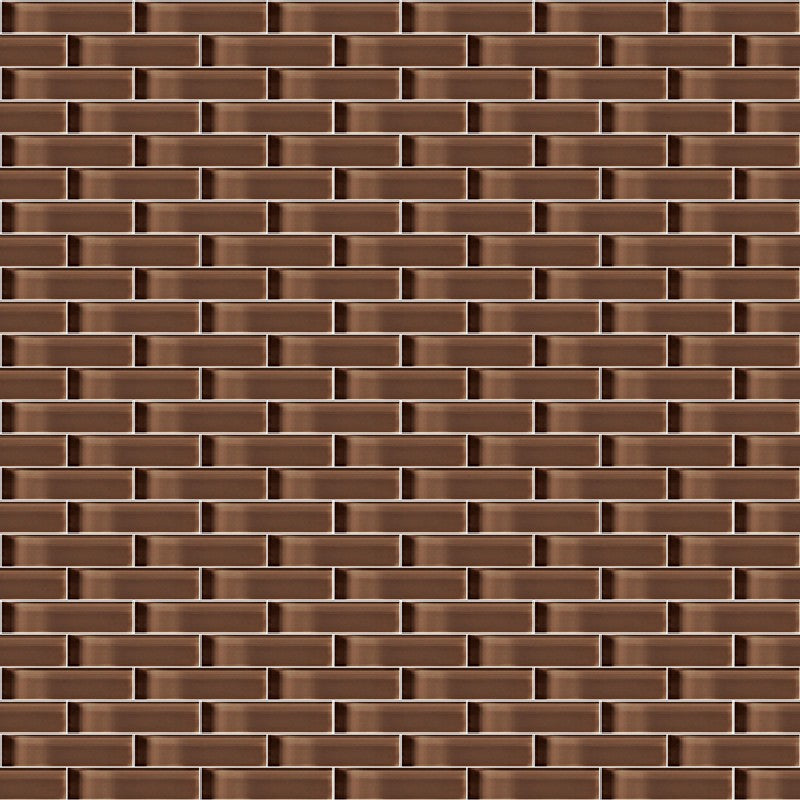 Crossville 12" x 12" Glass Blox Glass 0.5x2" Brick Mosaic