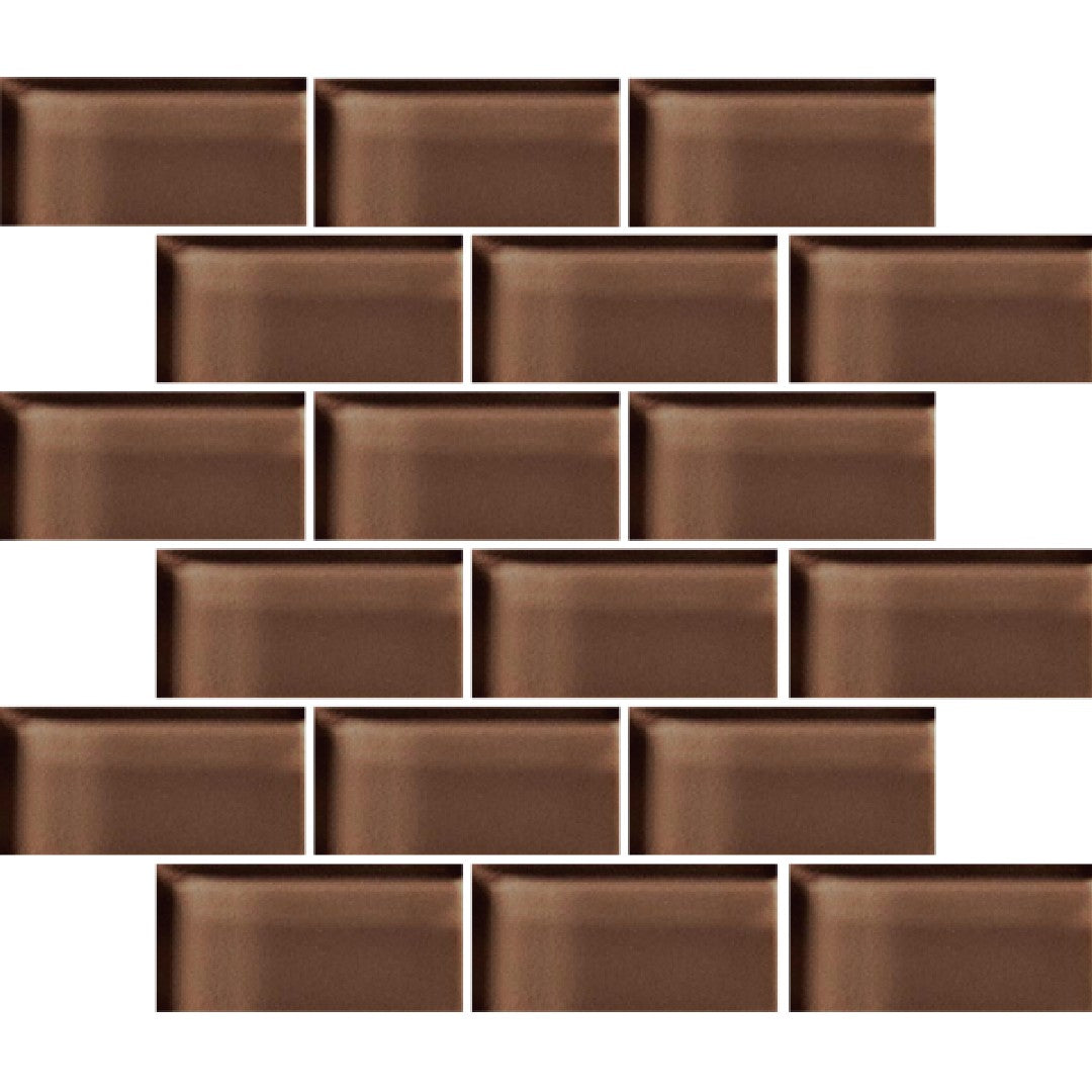 Crossville 12" x 12" Glass Blox Glass 2x4" Brick Mosaic