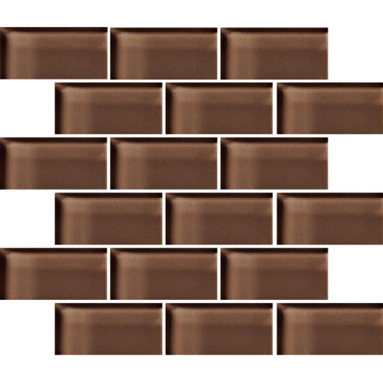 Crossville 12" x 12" Glass Blox Glass 2x4" Brick Mosaic