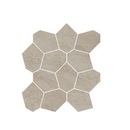 Del Conca USA 12" x 14" Bergen Rectified Porcelain 3x5" Leaves Mosaic