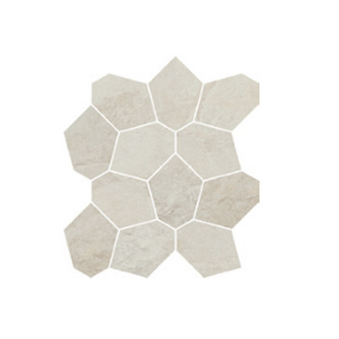 Del Conca USA 12" x 14" Bergen Rectified Porcelain 3x5" Leaves Mosaic