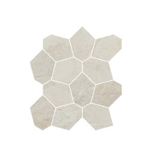 Del Conca USA 12" x 14" Bergen Rectified Porcelain 3x5" Leaves Mosaic