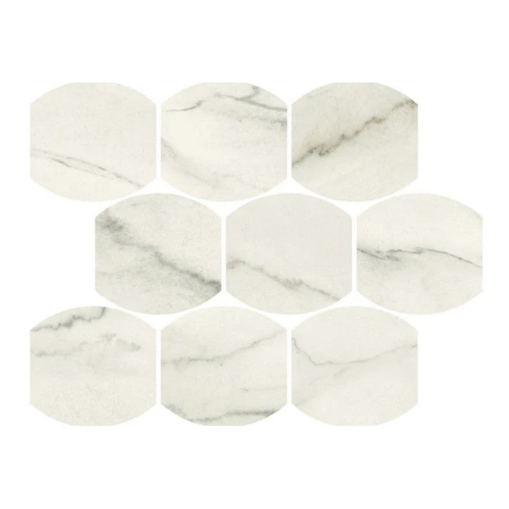 Del Conca USA 12" x 12" Eden Rectified Porcelain 3.62" Lens Mosaic