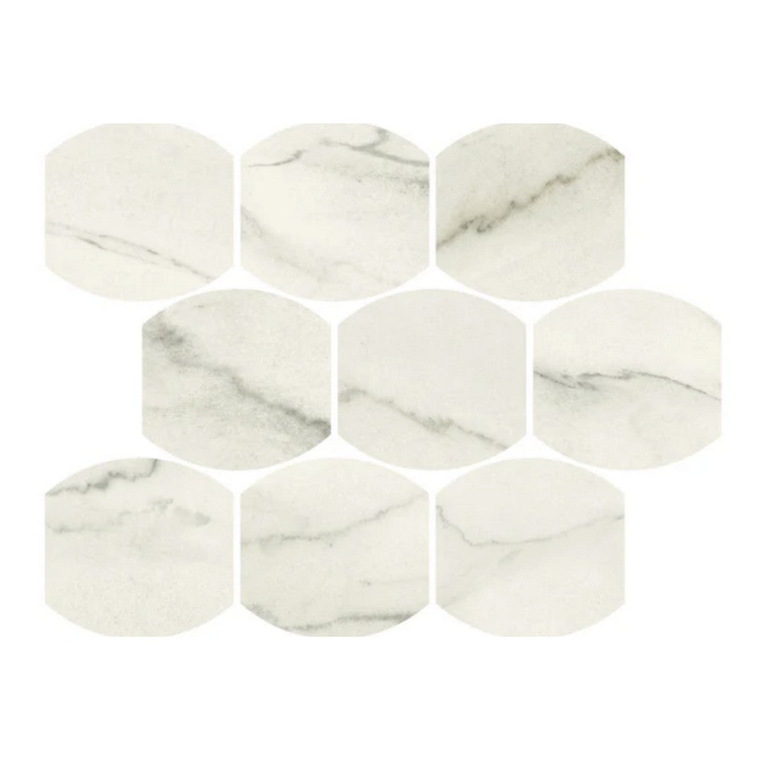 Del Conca USA 12" x 12" Eden Rectified Porcelain 3.62" Lens Mosaic