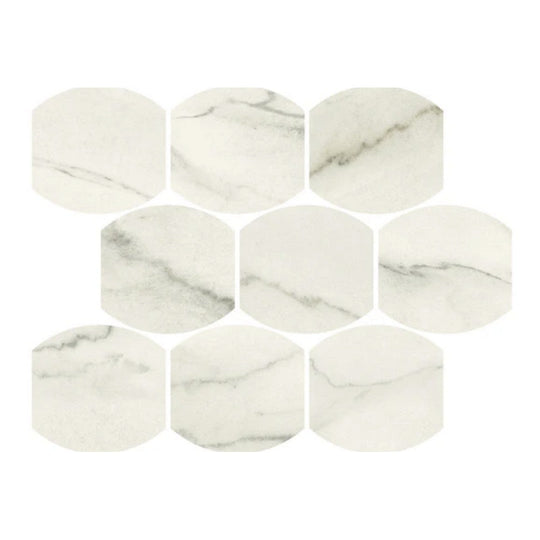 Del Conca USA 12" x 12" Eden Rectified Porcelain 3.62" Lens Mosaic