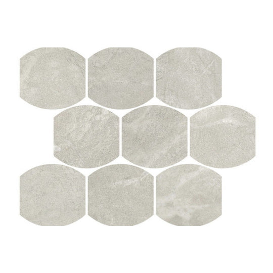 Del Conca USA 12" x 12" Eden Rectified Porcelain 3.62" Lens Mosaic