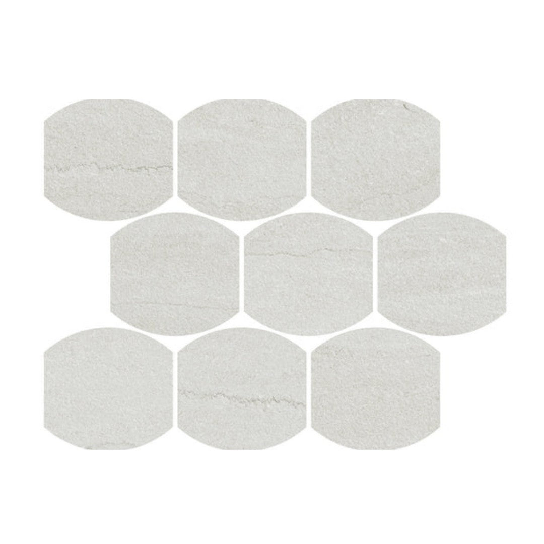 Del Conca USA 12" x 12" Eden Rectified Porcelain 3.62" Lens Mosaic