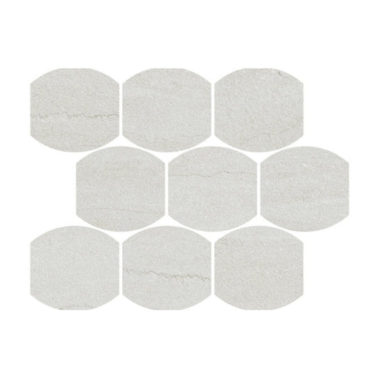 Del Conca USA 12" x 12" Eden Rectified Porcelain 3.62" Lens Mosaic