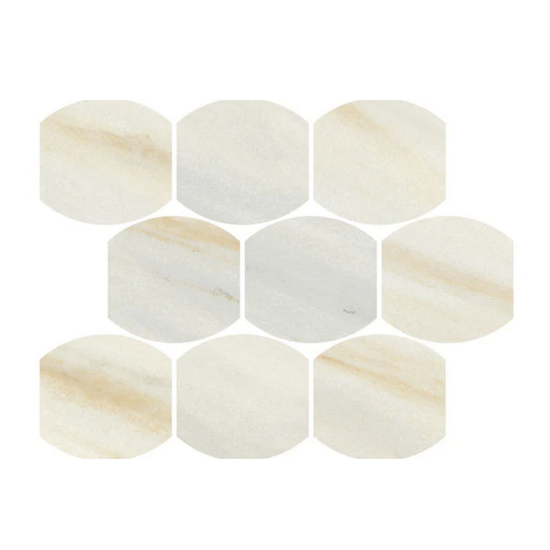 Del Conca USA 12" x 12" Eden Rectified Porcelain 3.62" Lens Mosaic