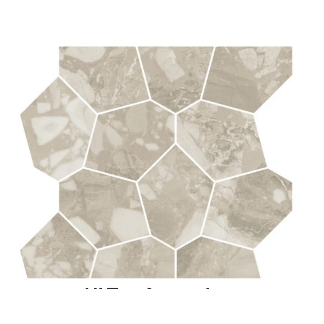 Del Conca USA 12" x 12" Elements Rectified Porcelain Leaves Mosaic