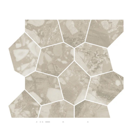 Del Conca USA 12" x 12" Elements Rectified Porcelain Leaves Mosaic
