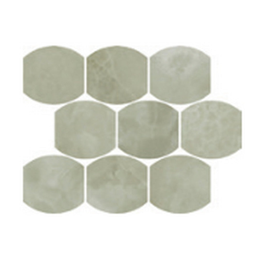 Del Conca USA 12" x 12" Lucent Rectified Porcelain Leaves Mosaic