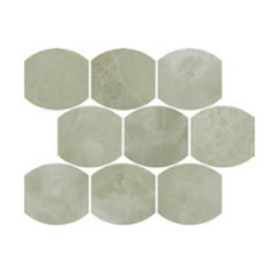 Del Conca USA 12" x 12" Lucent Rectified Porcelain Leaves Mosaic