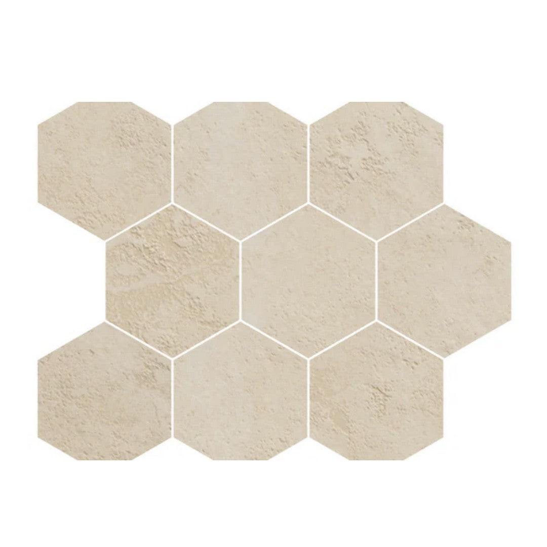 Del Conca USA 10" x 12" Roma Rectified Porcelain 4" Hexagon Mosaic